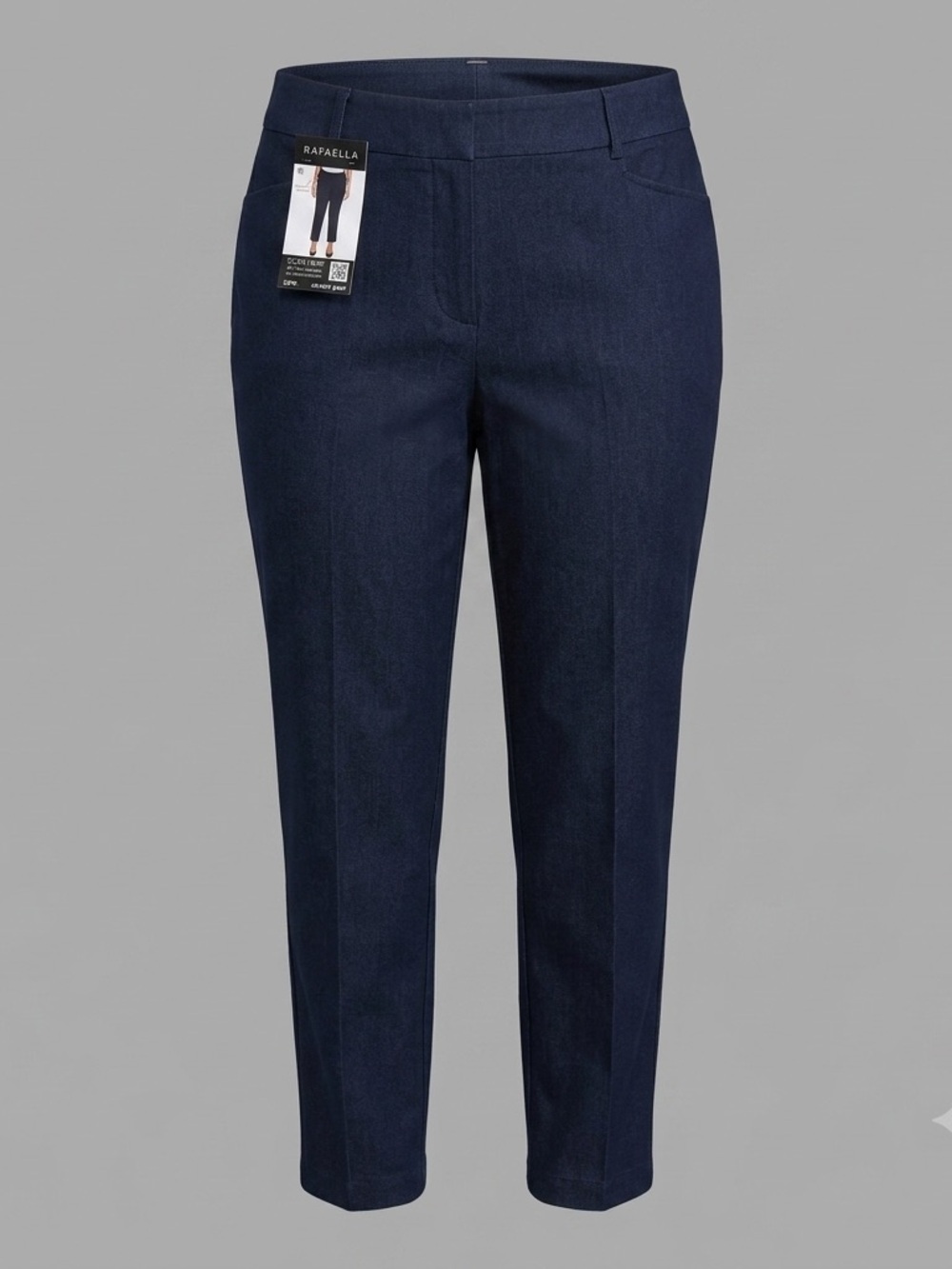 Rafaella Women’s 20W Rinse Stretch Pants Denim Look Straight Leg NWT